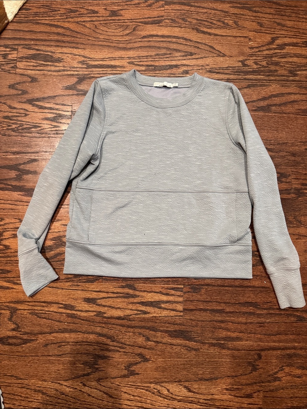 Prana Lightweight Textured Gray Crewneck Pullover size Small